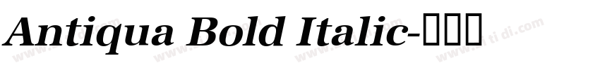 Antiqua Bold Italic字体转换
